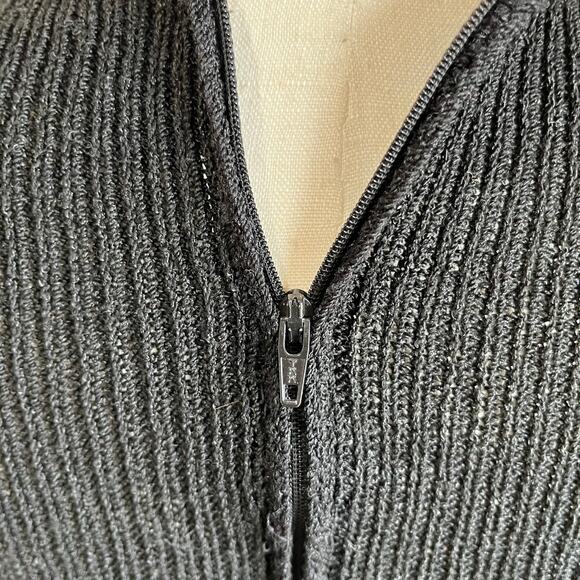 Pat Sandler Wellmore For Saks Fifth Avenue Black Santana Knit Puff Sleeve Dress - Picture 8 of 8